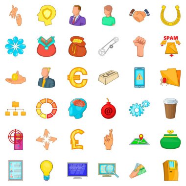 Düğme simgeleri, karikatür tarzı diye