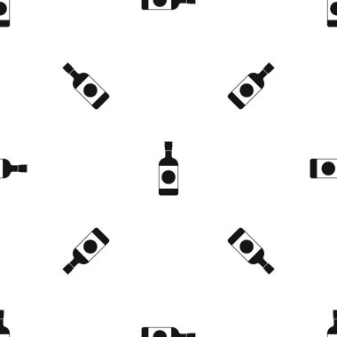 Japon sake desen sorunsuz siyah