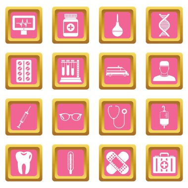 Tıp simgeler pembe