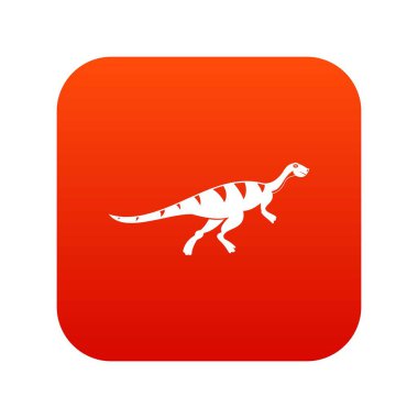 Gallimimus dinozor simgesi dijital kırmızı