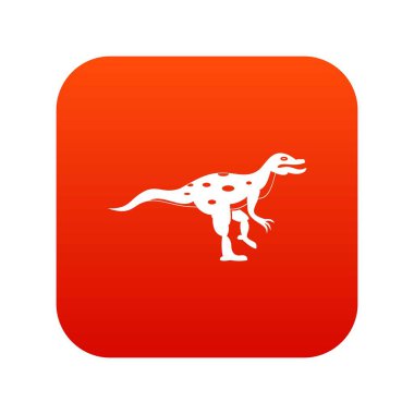 Ornithopod dinozor simgesi dijital kırmızı