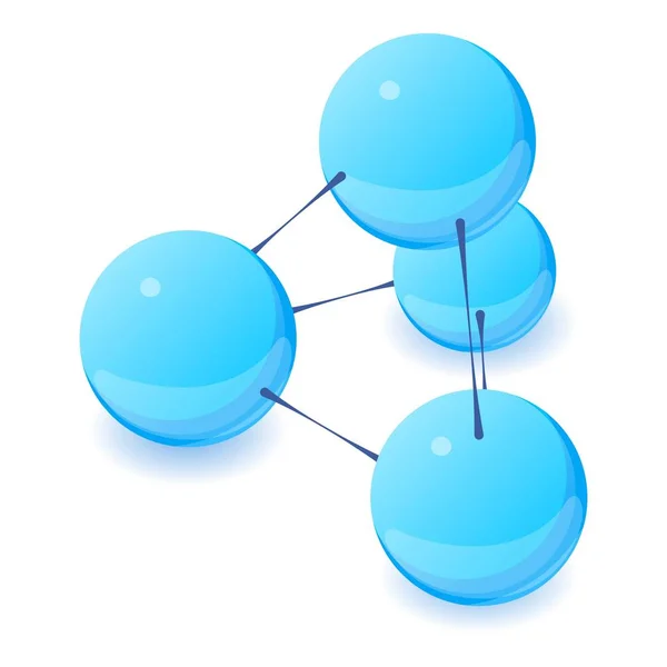 Interaksjonsmolekylikon, isometrisk 3d-stil – stockvektor
