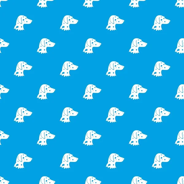 Dalmatiens motif chien bleu sans couture — Image vectorielle