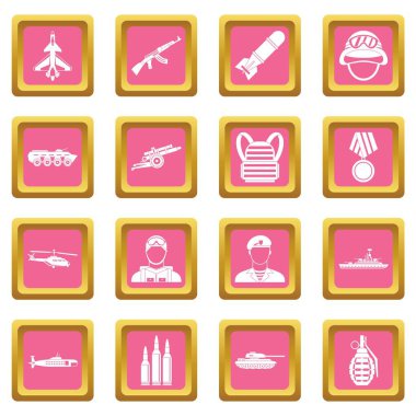 Savaş simgeler pembe