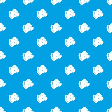 Bulldog köpek modeli herhangi bir tasarım için mavi renkte sorunsuz tekrarlamak. Vektör geometrik çizim