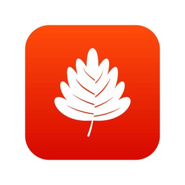 Alıç yaprağı simgesi dijital kırmızı