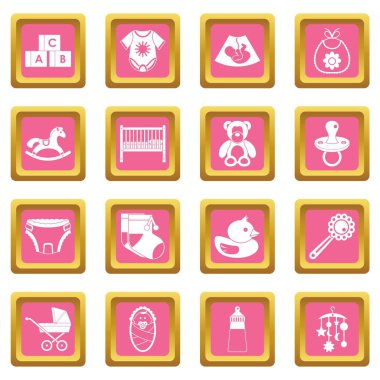 Yeni doğan simgeler pembe