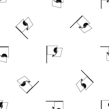 Japonya bayrağı sorunsuz siyah desen