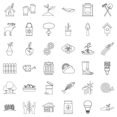 Küre Icons set, anahat stili