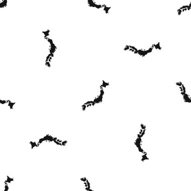 Japonya desen sorunsuz siyah Haritası