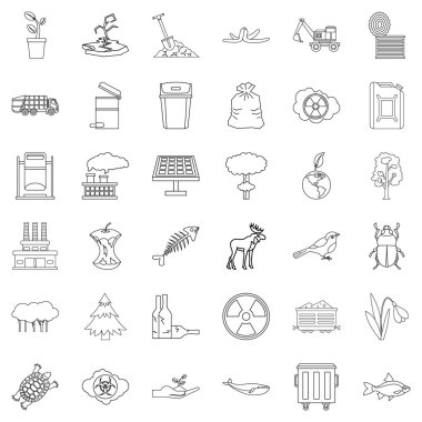 Felaket Icons set, anahat stili