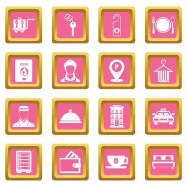 Otel simgeler pembe