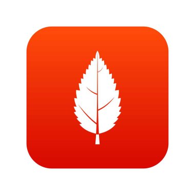 Gürgen yaprak simgesi dijital kırmızı