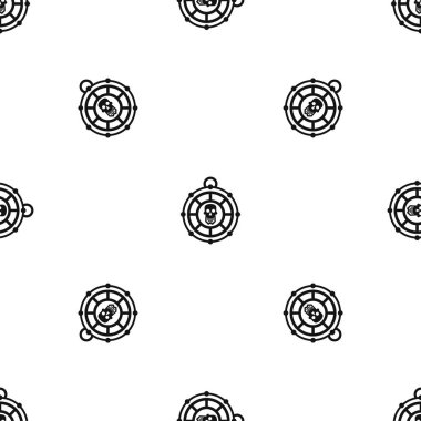 Korsan muska desen sorunsuz siyah