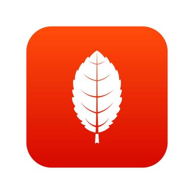 Erik yaprak simgesi dijital kırmızı