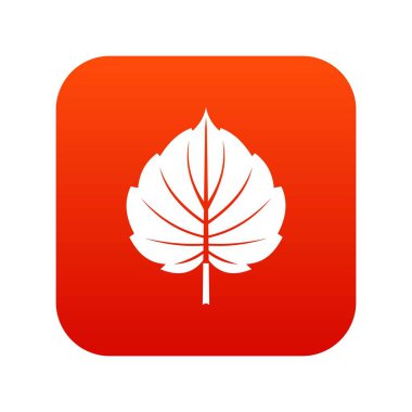 Kızılağaç yaprak simgesi dijital kırmızı