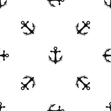 Çapa desen sorunsuz siyah