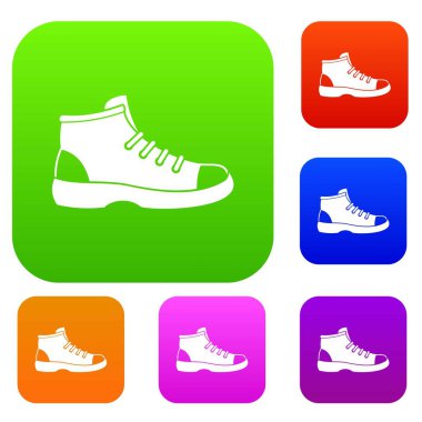 Turist ayakkabı koleksiyonu ayarla