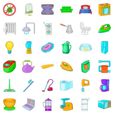 Cihaz Icons set, karikatür tarzı
