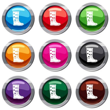 Lastik çizmeler 9 koleksiyonu ayarla