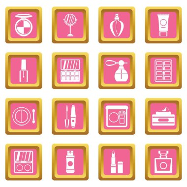 Kozmetik simgeler pembe