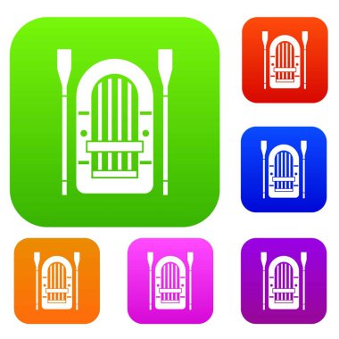 Kürekler set koleksiyonu ile tekne