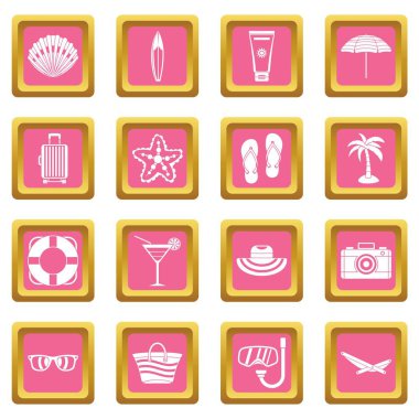 Yaz geri kalan simgeleri pembe