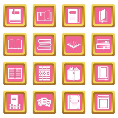 Kitap simgeleri pembe