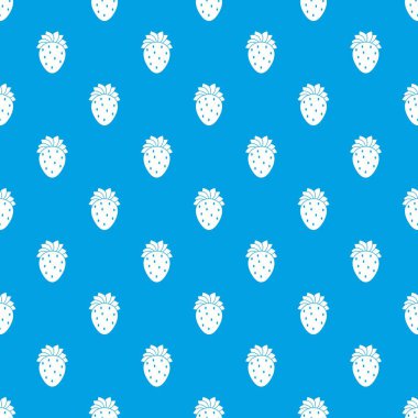 Çilek deseni kesintisiz mavi