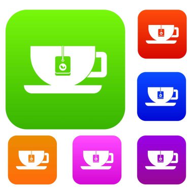 Çay çay poşeti ile koleksiyonu ayarla