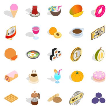 Fetus Icons set, izometrik stili