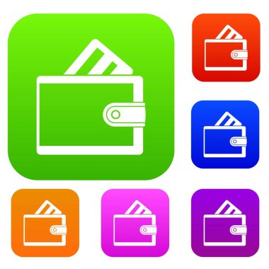 Kredi kartı ile cüzdan koleksiyonu ayarla