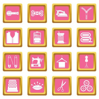 Dikiş simgeler pembe