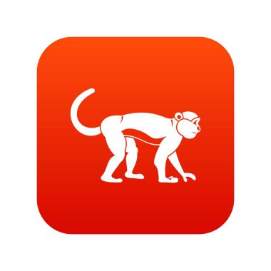 Makak simgesi dijital kırmızı