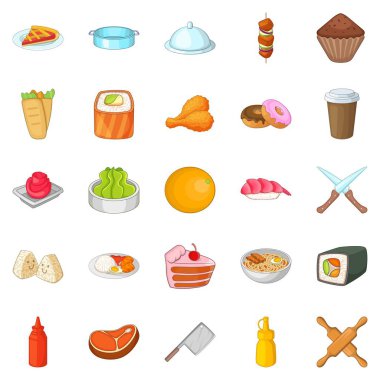 Madde Icons set, karikatür tarzı