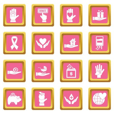 Sadaka simgeler pembe