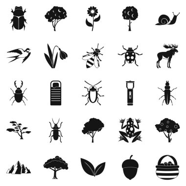 Bitkisel Icons set, basit tarzı