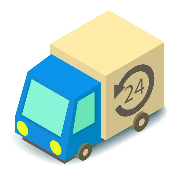 Icona del camion di consegna, stile isometrico 3d — Vettoriale Stock