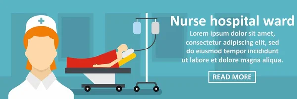 Nurse hospital ward banner horizontal concept