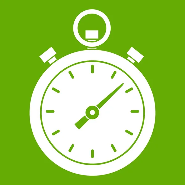 Chronometer pictogram groen — Stockvector