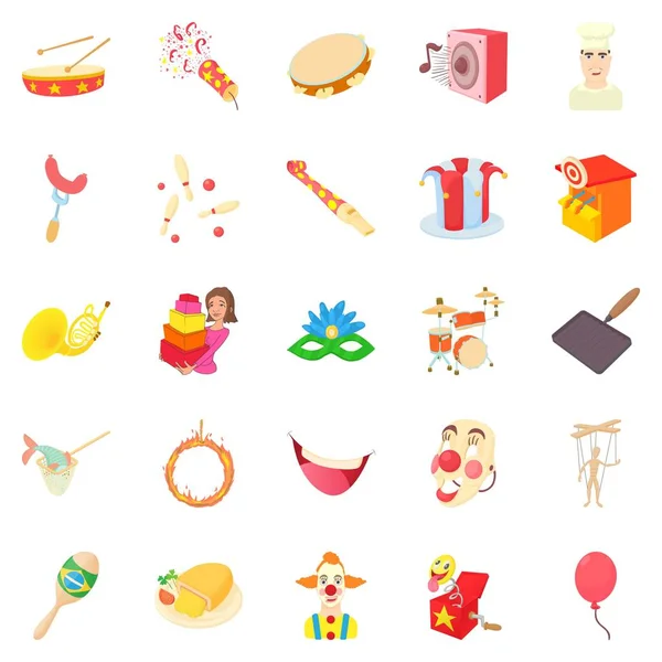 Afiş gün simgeler ayarla, tarzı çizgi film