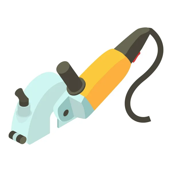 Yellow electric sander icon, isometric 3d style — Stock Vector