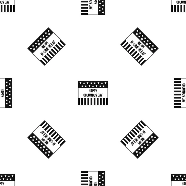 Happy Columbus motif de jour sans couture noir — Image vectorielle
