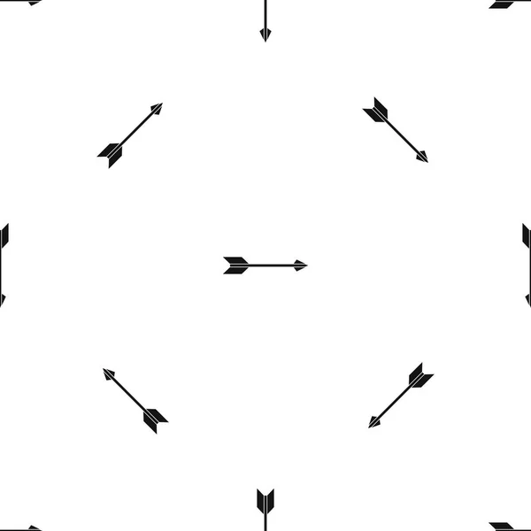 Lång pil mönster sömlös svart — Stock vektor