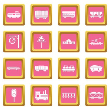 Demiryolu simgeler pembe