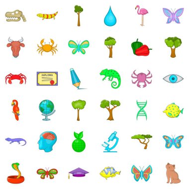 Hayvan Icons set, karikatür tarzı