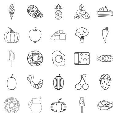 Besleme Icons set, anahat stili