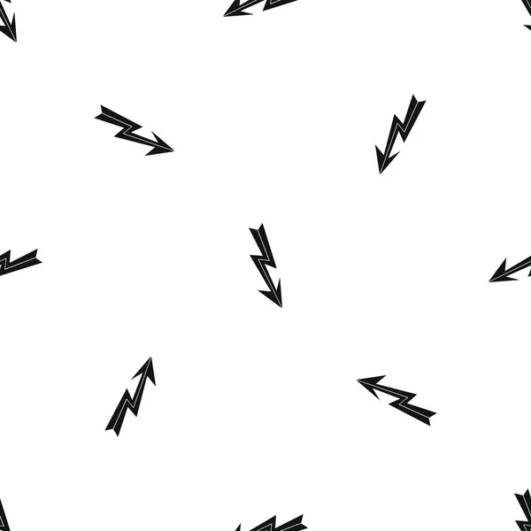 Arrow lightning pattern seamless black — Stock Vector