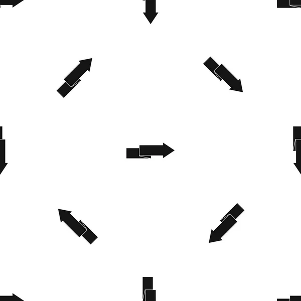 Flecha a derecha patrón inconsútil negro — Vector de stock