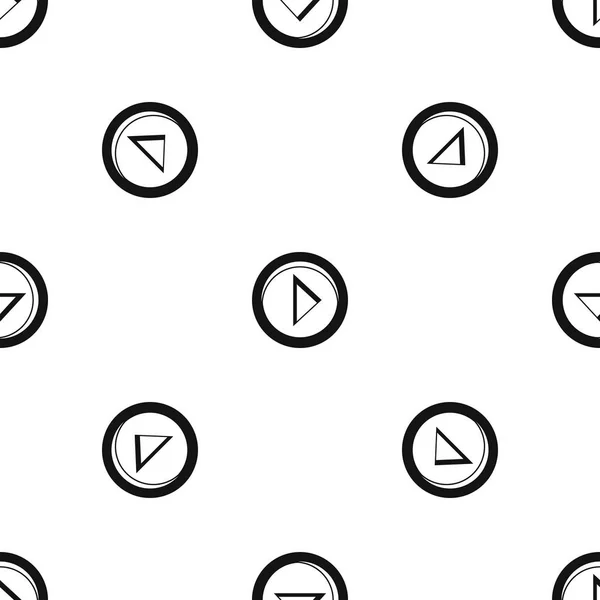 Cursor a la derecha en el patrón de círculo sin costuras negro — Archivo Imágenes Vectoriales